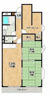 パラストオカザワ【3階】の間取り