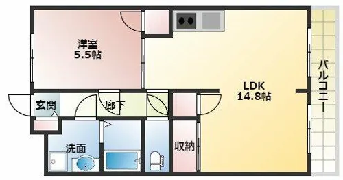 カサベルデ交野【4階】の間取り
