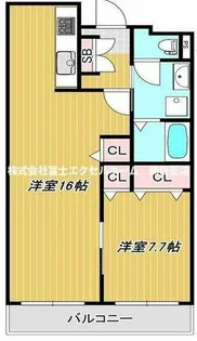 コーポノーブル【6階】の間取り