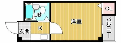 カツタビルディング3号館【4B号室】の間取り