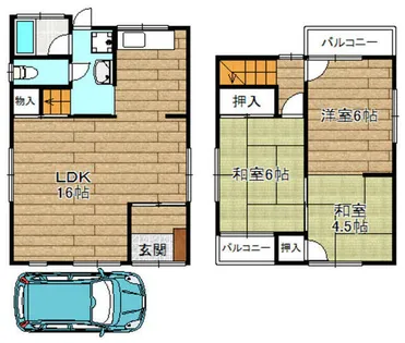 大阪府高槻市芝生町1丁目【一戸建】の間取り