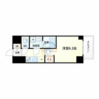 エスリードザ・グラン大阪サウス【6階】の間取り