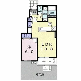 コッティ国府【1階】の間取り