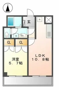 ESSE栄【11D号室】の間取り