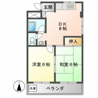 栄サンライズ【401号室】の間取り