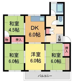 清和台住宅団地16号棟【204号室】の間取り