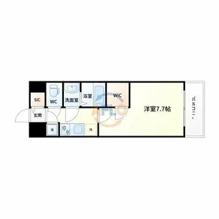 エスリード大阪グランゲート【7階】の間取り