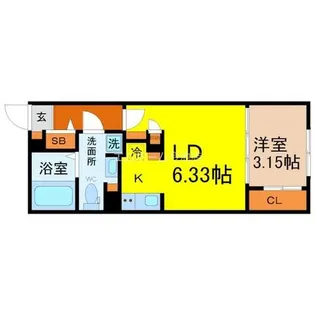 リーデンス今池【5階】の間取り