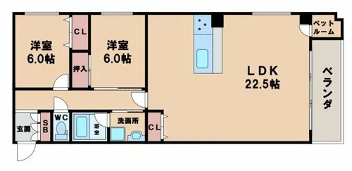 グレースコートシーダーバレー【4階】の間取り