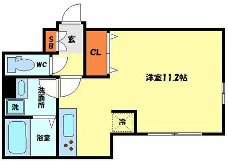 ウエストアロー阿波座【2階】の間取り