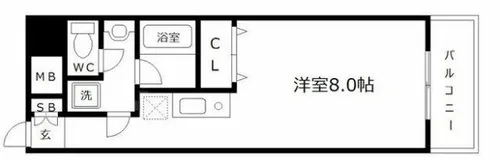 アイディール中之島【8階】の間取り