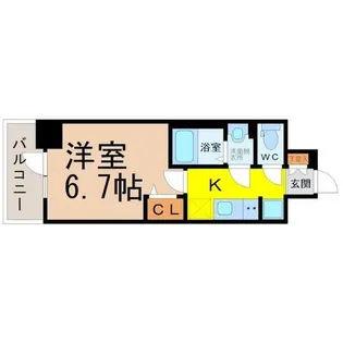 プレサンス太閤通ファシール【2階】の間取り