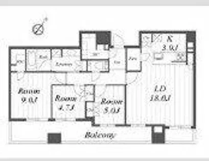シエリアタワー中之島【41階】の間取り