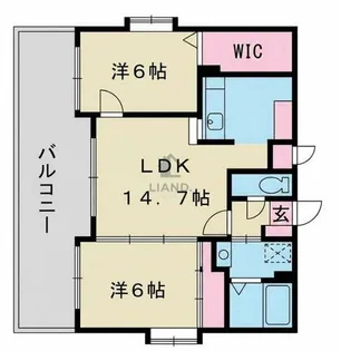 サンシティ博多【4階】の間取り