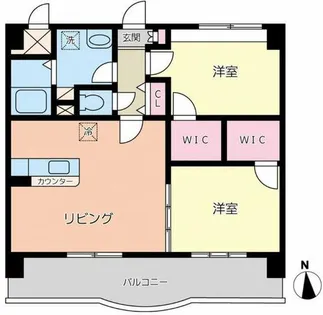 レブリアント板付【8階】の間取り