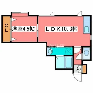 コーリン月寒東【2階】の間取り
