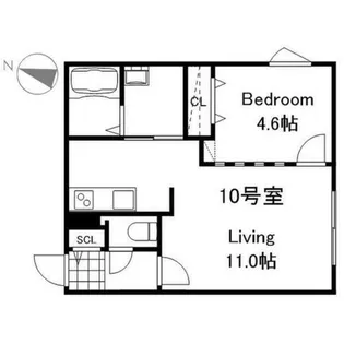 Serenite北10条(セレニテ)【2階】の間取り