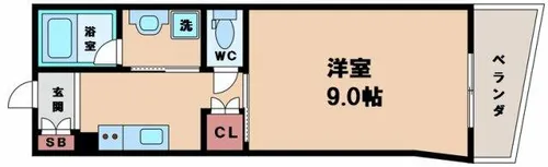 CITY SPIRE美章園【1階】の間取り