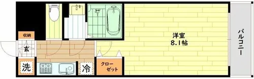 Lasante京橋【3階】の間取り