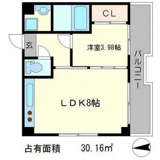 コンチネンタル秀峰【2階】の間取り