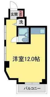 シャトーダムール【101号室】の間取り