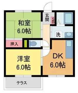 マールハウス【202号室】の間取り