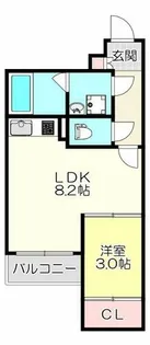 ラージヒル長瀬EAST【1階】の間取り