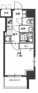 S-RESIDENCE緑橋駅前【9階】の間取り