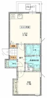 仮称)久留米野中町アパート【303号室】の間取り