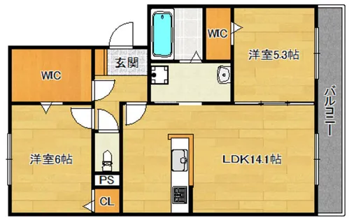 サンライズ【202号室】の間取り