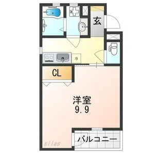 クローバーハイツ鷹合【1階】の間取り