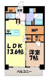L&Cレジデンス鶴舞公園【15階】の間取り