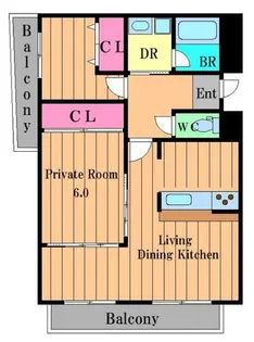 アルデール優貴【501号室】の間取り