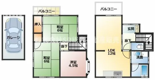大阪府東大阪市東山町【一戸建】の間取り