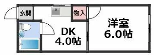 クレインズマンション【2階】の間取り