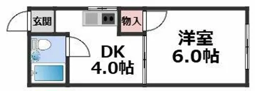 クレインズマンション【4階】の間取り