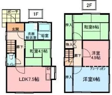 兵庫県姫路市夢前町山冨【一戸建】の間取り