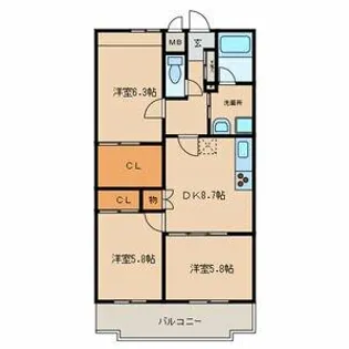 アムール・U-2【2階】の間取り