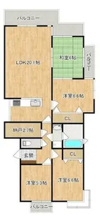 パークヒルズ小郡 D棟【301号室】の間取り