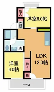セジュール安倉B棟【103号室】の間取り