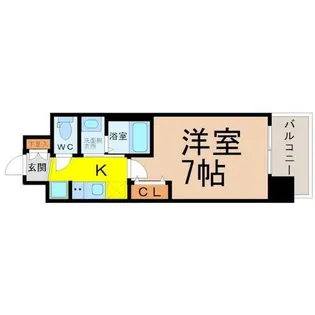 エステムコート名古屋鶴舞シエル【8階】の間取り