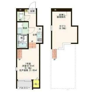 ハーモニーテラス柳堀町【2階】の間取り