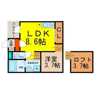さくらハイツ【1階】の間取り