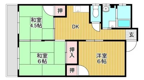 Halelea【302号室】の間取り
