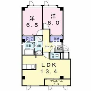 サザンハイムシミズ【102号室】の間取り