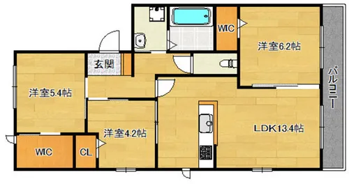 ジラソーレ【105号室】の間取り