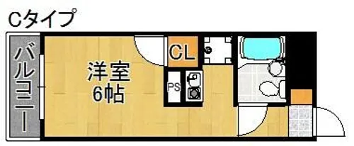 カネジョウハイツ【4階】の間取り
