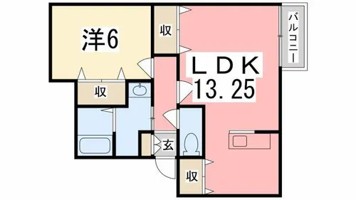 メゾン・ド・ソレイユ【101号室】の間取り