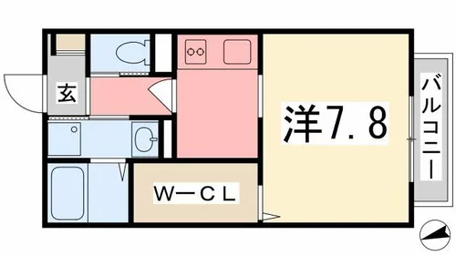 丸萬三番館【103号室】の間取り