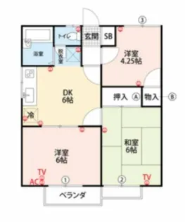 みのおハイム【101号室】の間取り